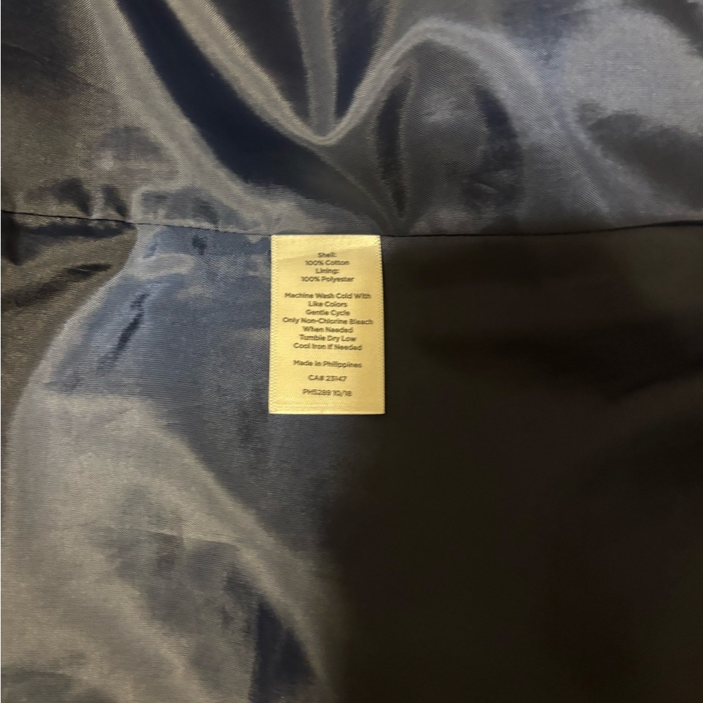 Talbots Olive and Navy Hooded Parka/Rain Coat - Picture 7 of 7